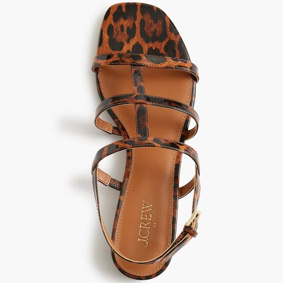 J. Crew Leopard Caged Ankle-Strap Sandals/NIB/10.5M - Picture 2 of 13